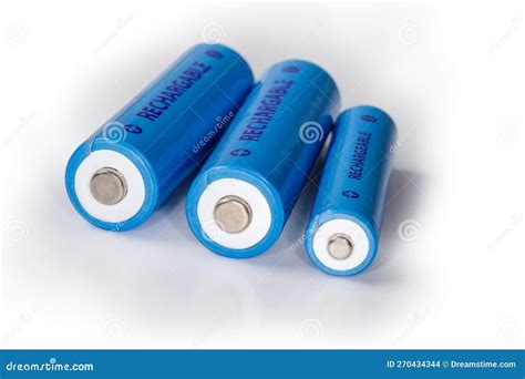 Rechargeable Nickel Metal Hydride Batteries Different Sizes Close-up ...