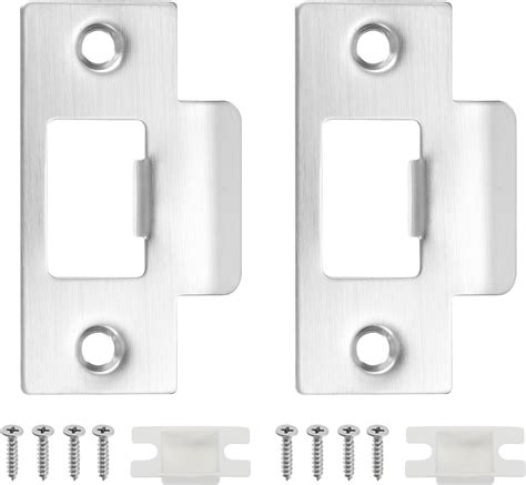 PATIKIL 2-3/4" Door Lock Strike Plate,2 Pcs Stainless T Strike Deadbolt ...
