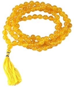 Buy Yellow Agate Hakik Mala with 108+1 Stone Online at Low Prices in ...