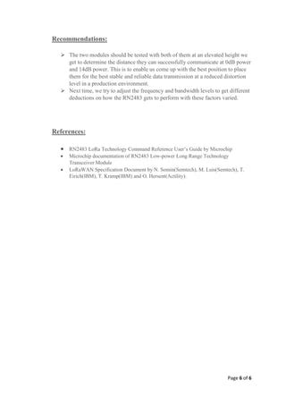 Image result for Rn2483 Module Range Test