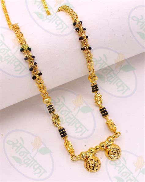 CLASSIC GOLD PALTED MANGALSUTRA – Sonchafa