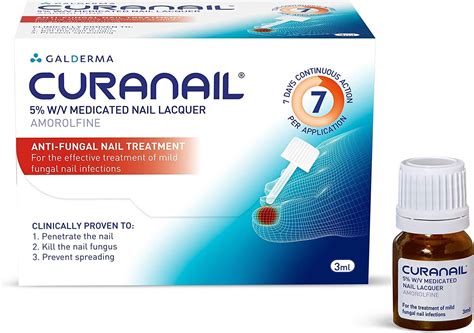 Buy CuranailFungal Nail 3ml with 5% Amorolfine, Once weekly application ...