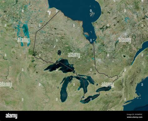 Ontario, province of Canada. High resolution satellite map Stock Photo - Alamy