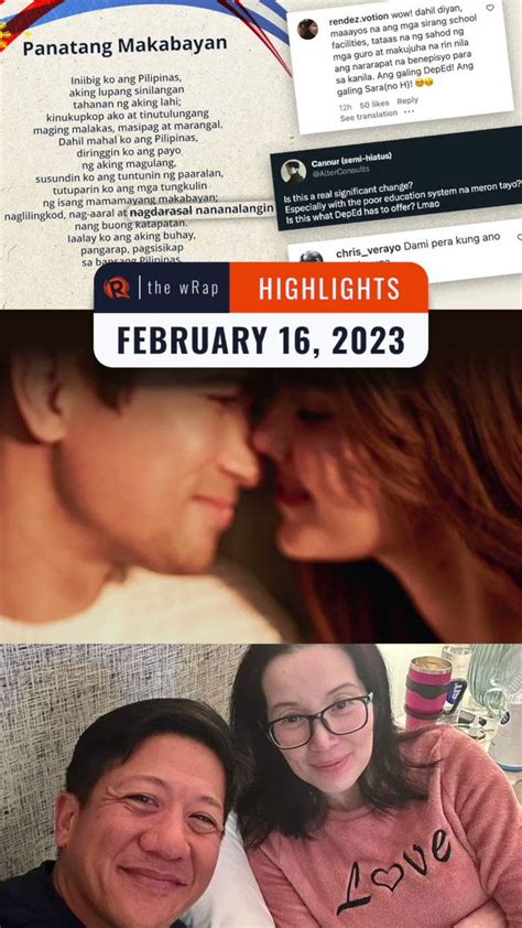 Rappler's Highlights: DepEd amends Panatang Makabayan, Catriona Gray ...