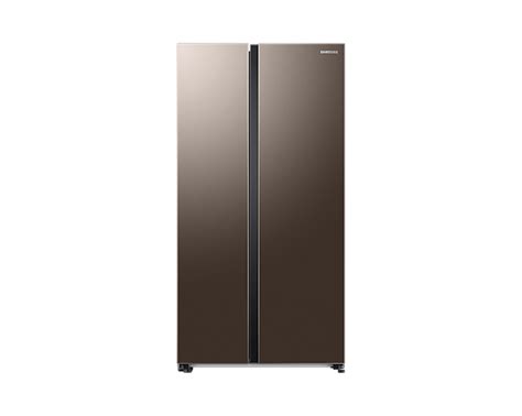 Buy 644L Side by Side Refrigerator - Brown | Samsung India