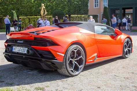 2020 Lamborghini Huracán EVO Spyder (rear view) | 2010s | Paledog Photo ...