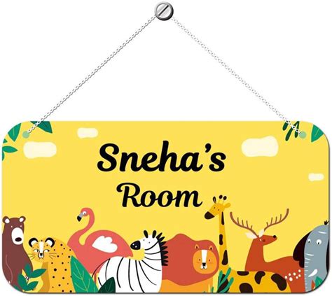 ARTBUG Wooden Sneha Door Sign Kids Room Name Plate Price in India - Buy ...
