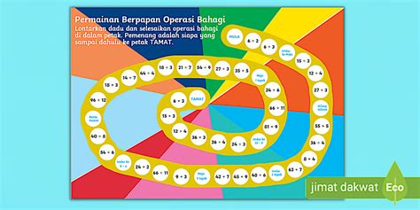 Permainan Berpapan Operasi Bahagi hingga 12 (teacher made)