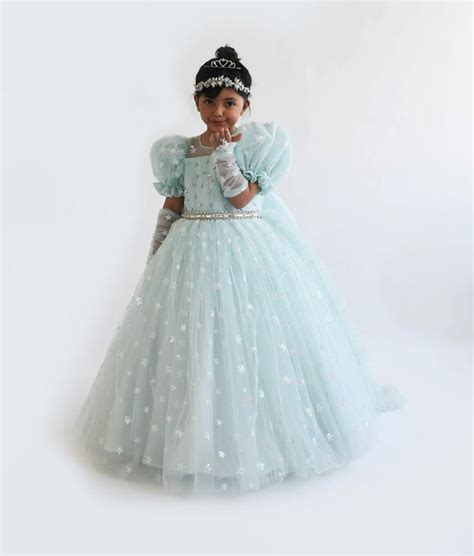 Buy Blue Star Net Gown for Girls Online In India – FayonKids