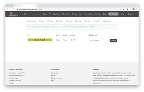 Open Weather API Key 的图像结果
