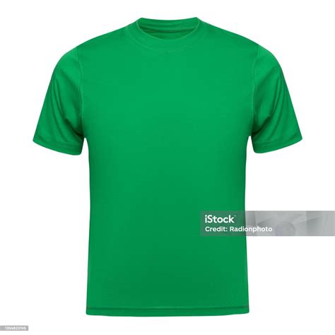Green Tshirt Mockup Front Used As Design Template Tee Shirt Blank ...