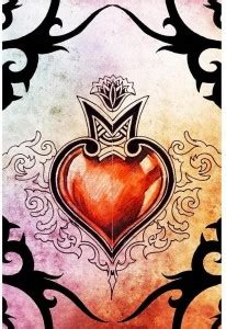 Tattoo Art Tribal With Red Heart Premium Poster Paper Print - ArtzFolio ...
