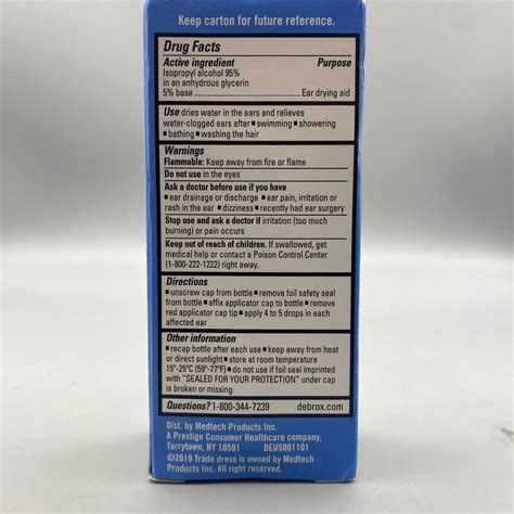 Debrox Swimmer's Ear Drying Drops For Adults Kids, OZ, 58% OFF