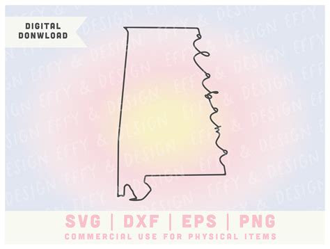Alabama State Outline SVG Alabama State Outline Alabama Clipart State ...