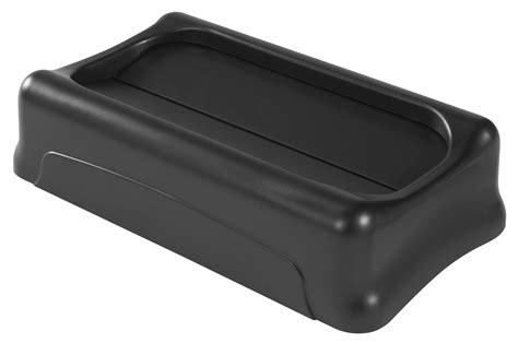 Rubbermaid FG267360BLA Slim Jim Swing Lid Black, 20.5" x 4.488" x 4.488 ...