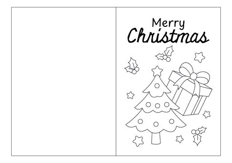 Free Printable Coloring Christmas Cards/template Printable Christmas ...