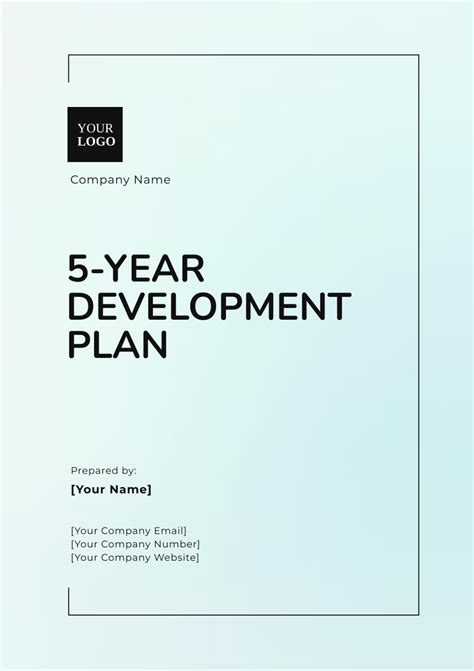 Free Army 5 Year Plan Template to Edit Online