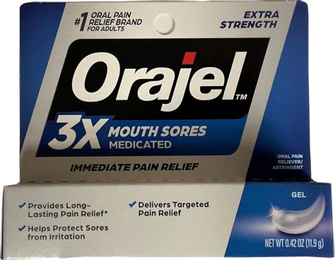 Amazon.com: Orajel Orajel Mouth Sore Pain Relief Gel, 0.18 oz : Health ...