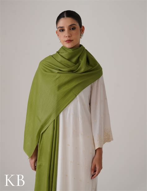 Olive Pastel Green Kashmiri Woollen Shawl – Fine Wool & Silk Blend ...