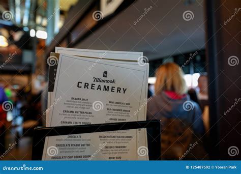 Menu Paper of Tillamook Cheese Factory Editorial Photography - Image of ...