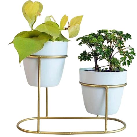 Humera Handicraft Tabletop 2 Tier Tuscan Style Small Flower Planter II ...