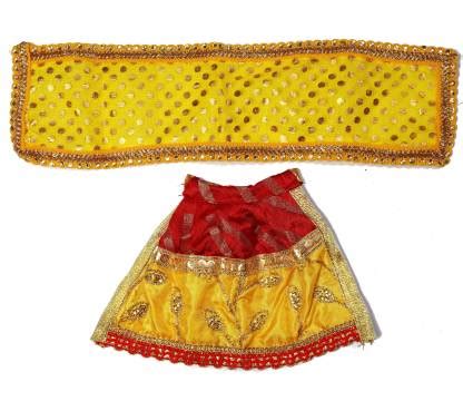 SUSHILA KRISHNA CREATIONS Navratri Maa Lehenga Chunri for Goddess Idol ...