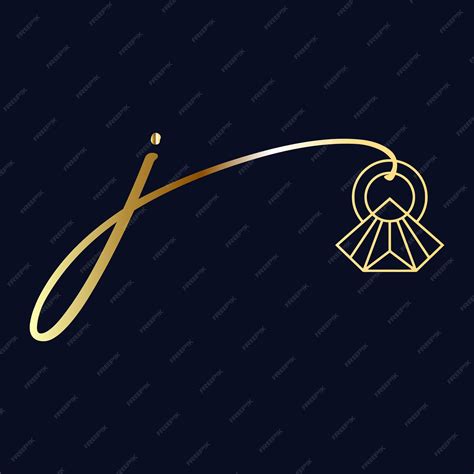 Premium Vector | J initial logo wedding handwriting jewelry logo vector template