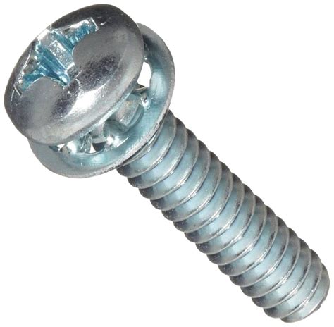 Steel Machine Screw, Zinc Plated Finish, Pan Head, Phillips Drive ...