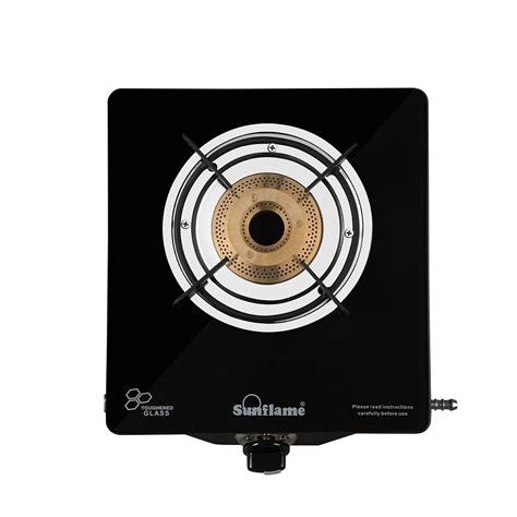 Sunflame SINGLE BNR 1 Burner Gas Stove with Toughened Glass Top, Manual ...
