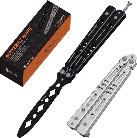 Amazon.com : Butterfly Knife, Balisong Trainer Unsharpened Blade, 2 ...