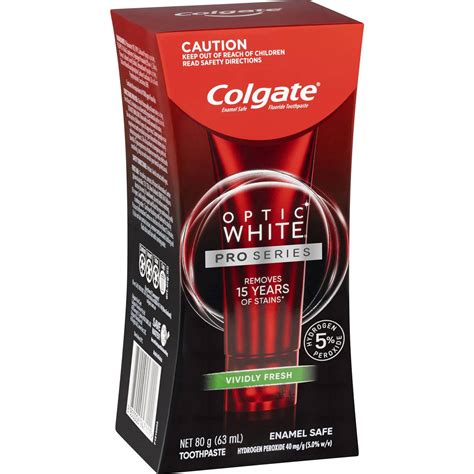 Colgate Teeth Whitening Toothpaste Optic White Pro Series Vividly 80g ...