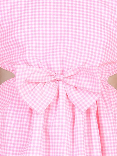 Girls Pink Check Side Slit Dress – Stylestone