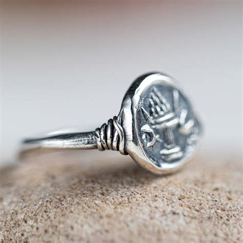 Seal of Abundance: Contemporary Design History-inspired Oxidized 925 ...