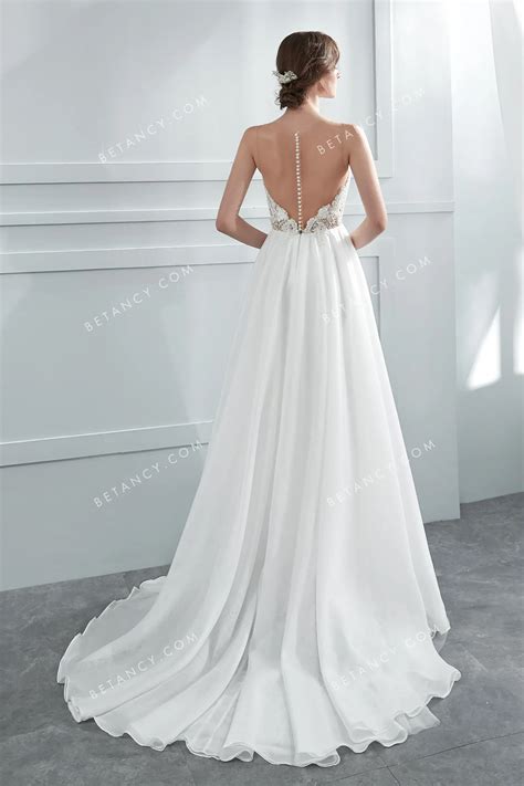 Romantic Illusion Lace and Organza Wedding Dress - BETANCY