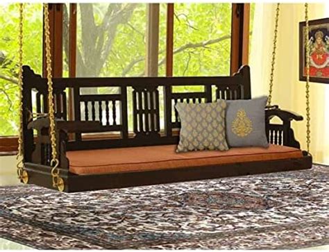 Generic Handcrafted Solid Teak Wooden Reversible Ceiling Swing For ...