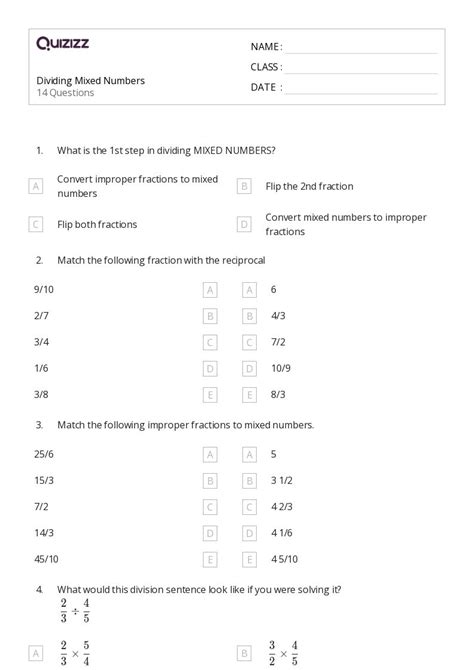 50+ Subtracting Mixed Numbers worksheets for Kindergarten on Quizizz ...
