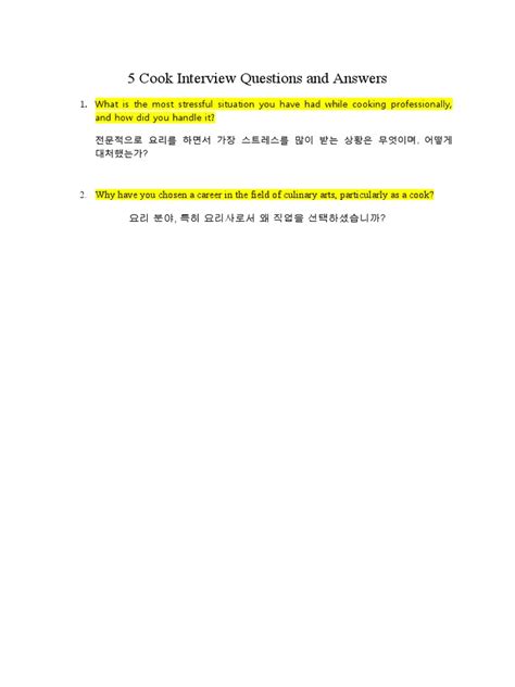 Image result for Cooks Interview Questions