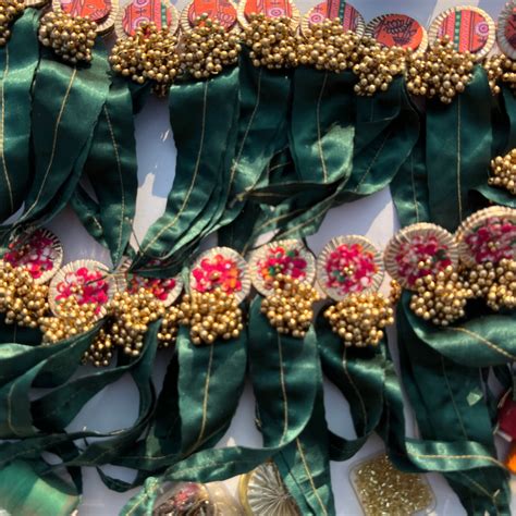 Asopalav Tradition X Maroon & Bottle Green Patola Lumba Toran: Two way ...