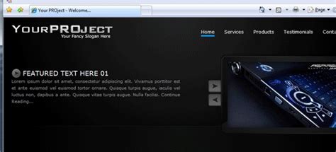 PSD to HTML Conversion Tutorial 的图像结果