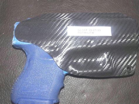Buy Glock 26/27/33 Custom Kydex Holster Black Carbon Fiber Kydex Plus ...