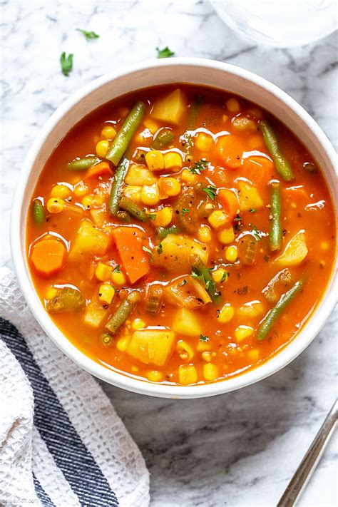 Slow Cooker Vegetable Soup Recipe — Eatwell101