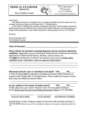Florida Cremation Form - Blank Fillable Template | Fill Out, Print ...