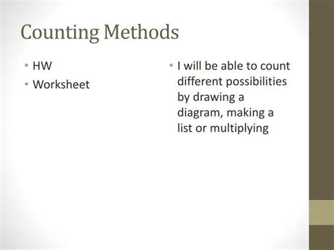 Image result for Counting Methods