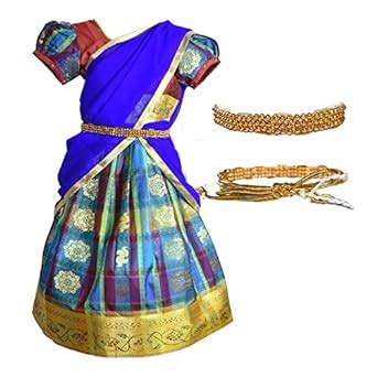 Buy AMIRTHA FASHION Girls Traditional Lehenga Choli RUDHURA HALF SAREES ...