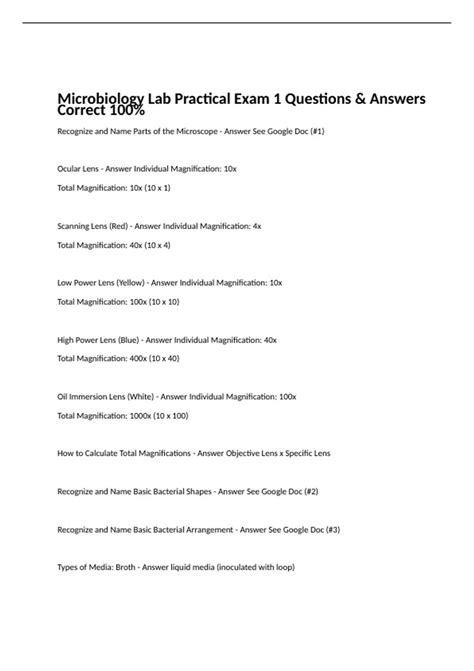 Microbiology Lab Practical Questions 的图像结果