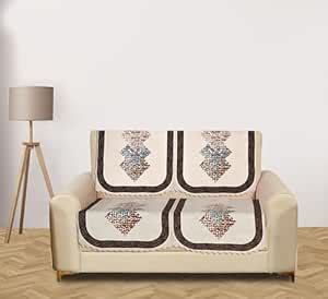 RRC Velvet Floral Quilted Sofa Cover Set 2 Seater | Premium Quilted ...