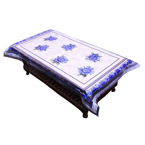 Kuber Industries PVC 4 Seater Transparent Centre Table Cover - Blue ...