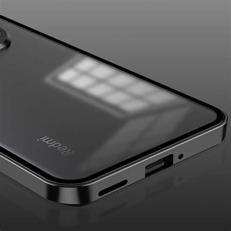 Redmi Note 14 Pro+ 5G Aluminium Metal Bumper Shield Transparent Back C ...