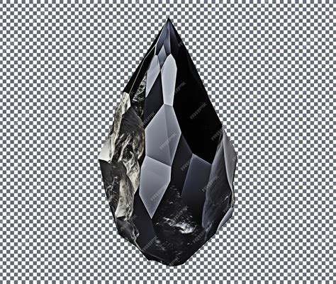 Premium PSD | Magnificent Black Spinel isolated on transparent background