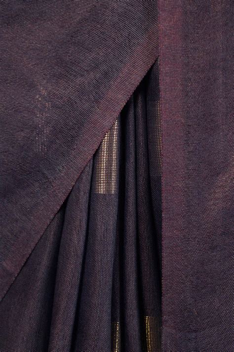 Royal navy blue cotton silk with zari woven square Bootis Wrap in 1 ...